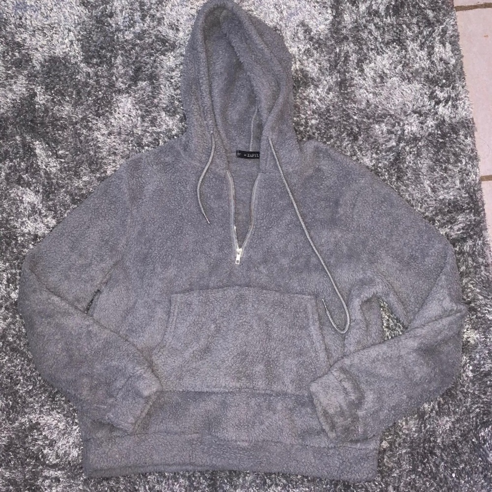 Fluffy quarter zip jacket!